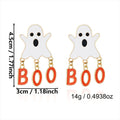 Halloween Rhinestone Skeleton Ghost Tassel Earrings 6W6JER550