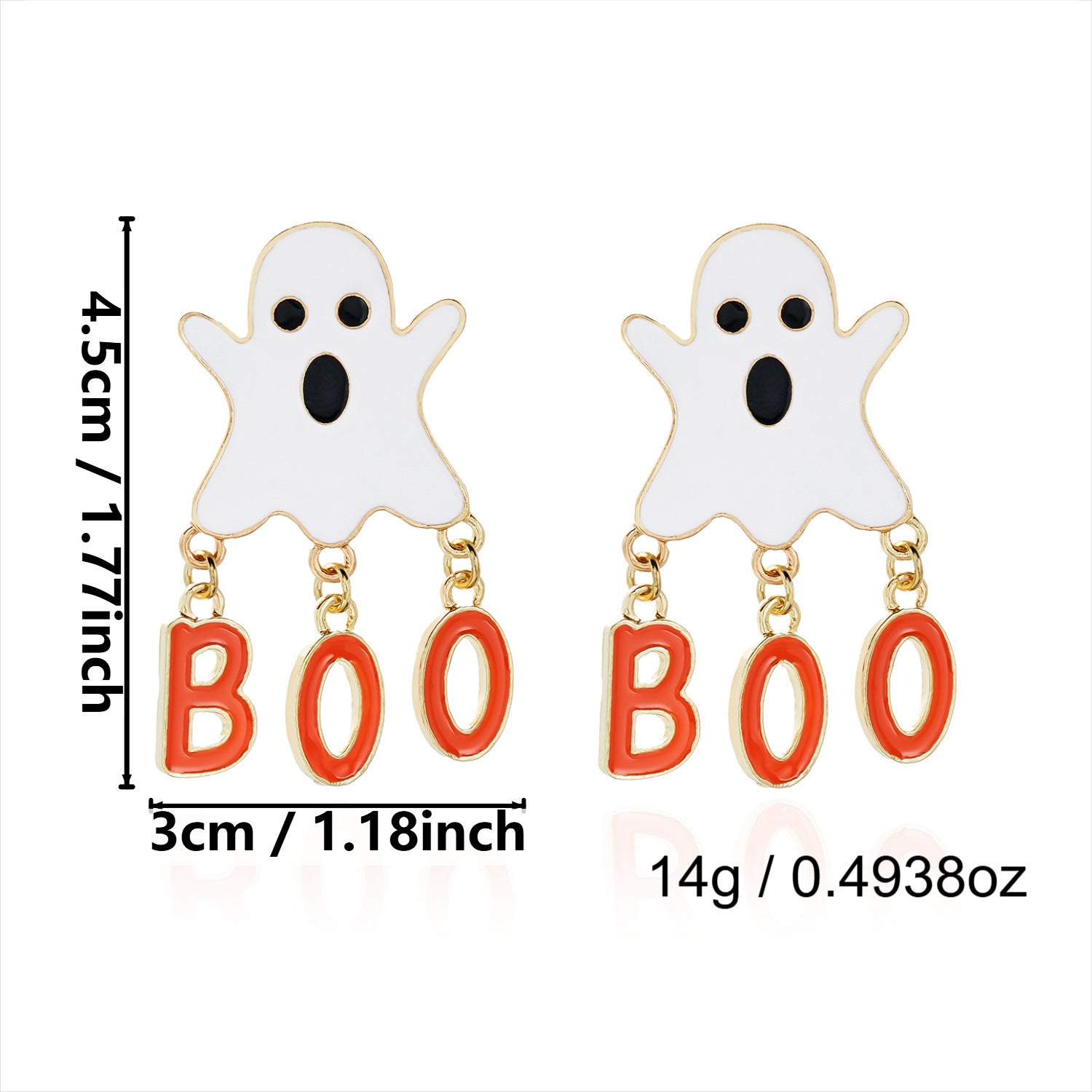 Halloween Rhinestone Skeleton Ghost Tassel Earrings 6W6JER550