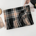 Classic Plaid Thicken Fringe Shawl - DippedShop Wholesale - #3491