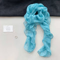 Sweet Floral Print Ruffled Silk Scarf 6W6NSI186