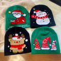 Santa Claus Print Warm Christmas Knit Beanie 6W6HAT837