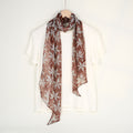 Fresh Solid Color Floral Print Silk Scarf 6W6NSI228