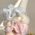 Danity Mesh Double-Layer Flower Hair Scrunchies MK2BW6W6HSR75