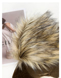 Winter Warm Letter Embroidery Faux Fur Baseball Cap 6W6HAT522