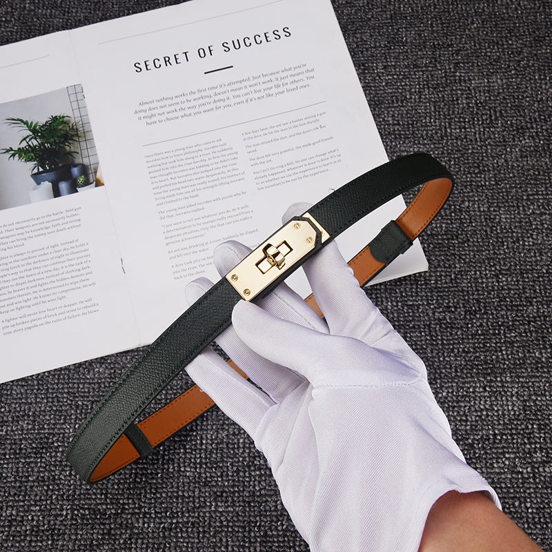 Elegant Skinny Dress Belt Leather Waist Belt 6W6JBT157