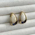 Vintage Resin Teardrop Drop Stud Earrings 6W6JER616