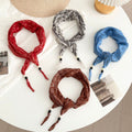 Boho-Style Star Cashew Print Silk Scarf 6W6NSI209