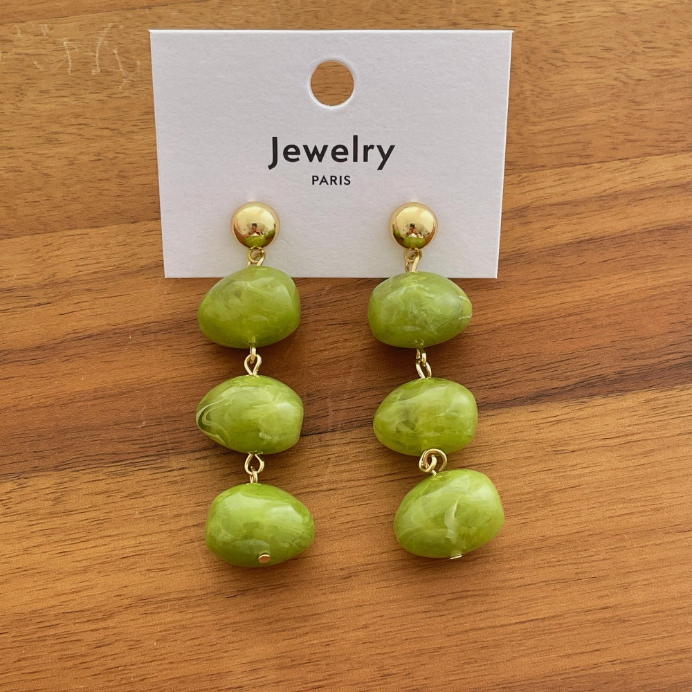 Resin Geometric Dangle Earrings - DippedShop Wholesale - #6771