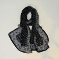 Minimalist Color Block Polka Dots Silk Scarf 6W6NSI224