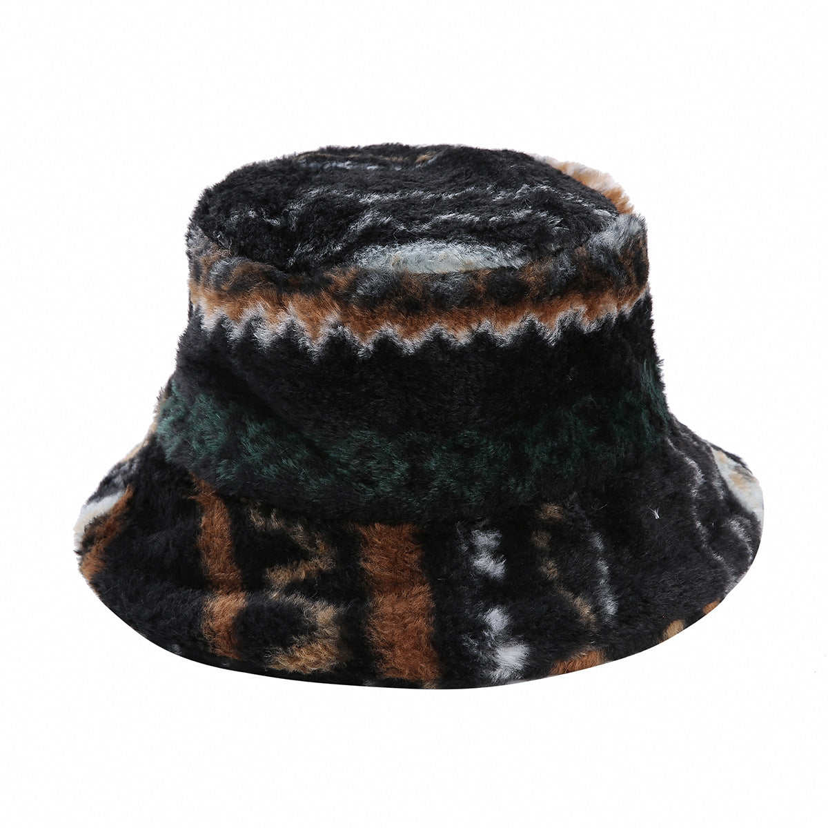 Boho Style Fair Isle Print Warm Bucket Hat 6W6HAT816