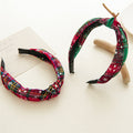 Christmas Plaid Snowflake Print Knotted Headband 6W6HBD359