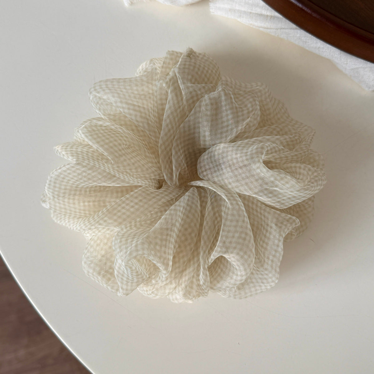 Retro Leopard Print Organza Ruffled Scrunchies 6W6HSR488