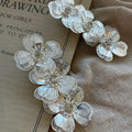 Sparkly Rhinestone Flower Duckbill Hair Clip 6W6HCP1676