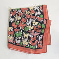 Sweet Butterfly Print Solid Color Silk Scarf 6W6NSI263