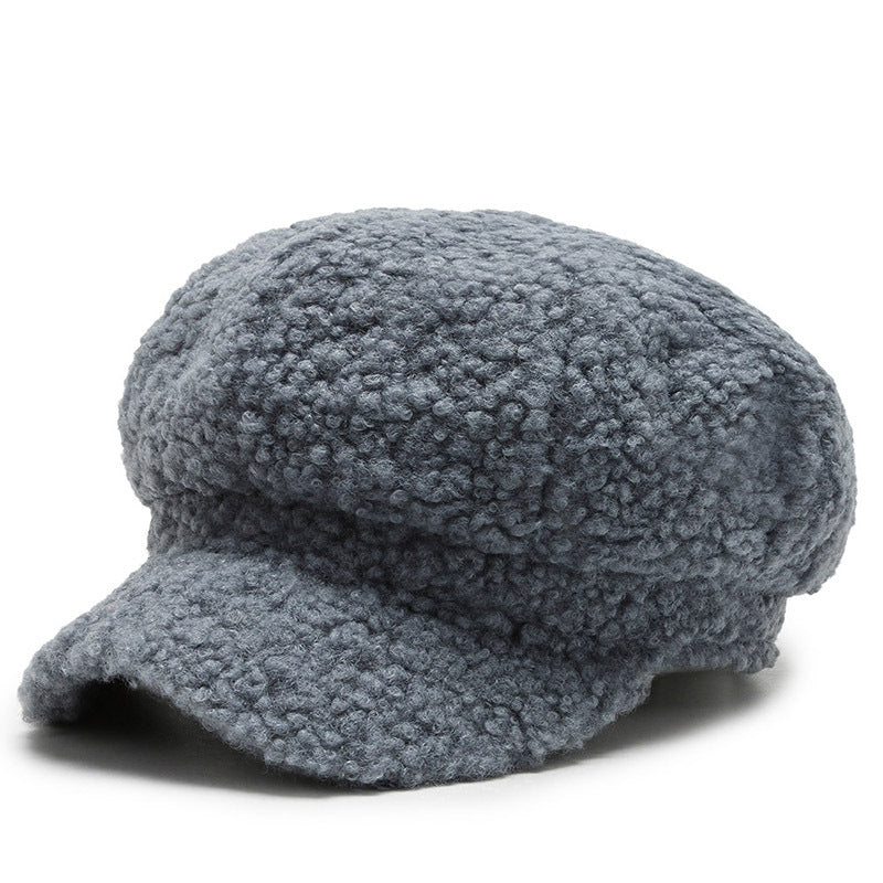 Vintage Faux Lamb Plush Warm Baseball Cap 6W6HAT924