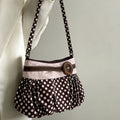 Retro Polka Dots Ruffled Underarm Bag 6W10BBG1315