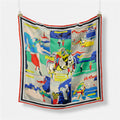 Abstract Silk Square Scarf - DippedShop Wholesale - #3283