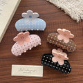 Cute Rhinestone Flower Polka Dots Hair Claw 6W6HCP1637