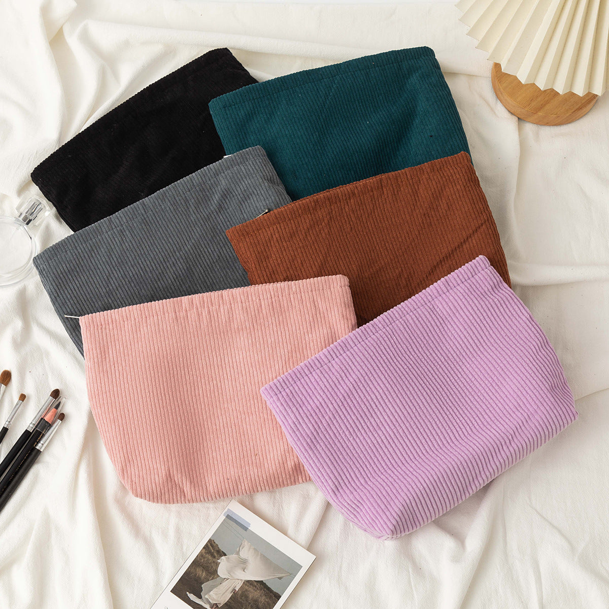 Solid Color Corduroy Large Capacity - DippedShop Wholesale - #3219