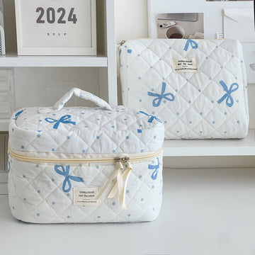 Bow Polka Dot Portable Make Up Bag DP25A545