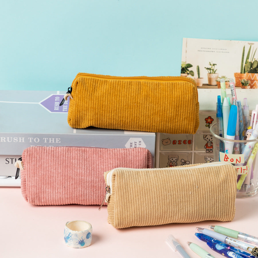 Corduroy Pencil Case - DippedShop Wholesale - #3955