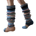 Trendy Striped Knit Leg Warmers Thigh High Socks 6W8FSO817