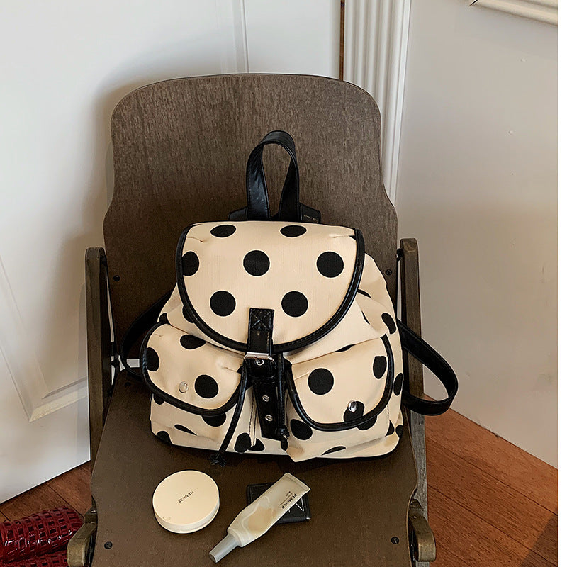 Polka Dot Large Capacity Backpack - DippedShop Wholesale - #7347
