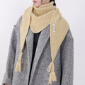 Thick Chunky Knitted Triangle Shawl - DippedShop Wholesale - #0291
