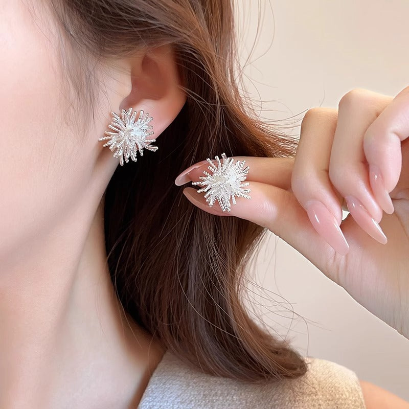 Unique Dandelion Firework Stud Earrings DP25D825
