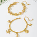 Boho Style Shell Pendant Chain Anklet 8ZA6JAB38L
