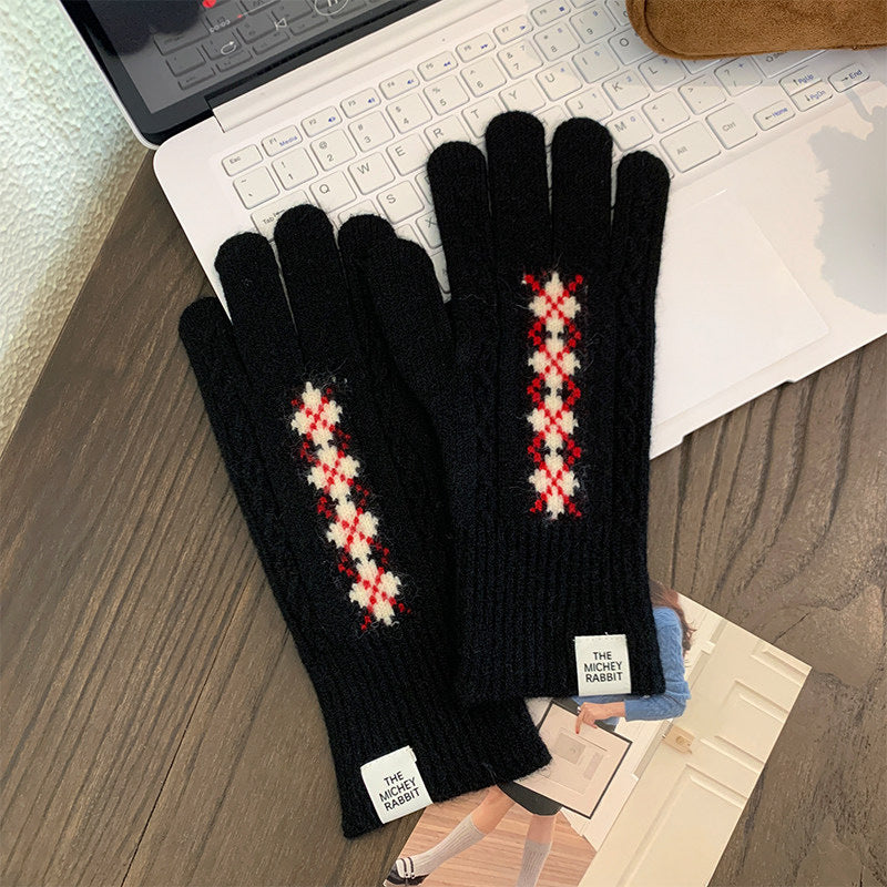 Trendy Cable Knit Christmas Touchscreen Warm Gloves 6W6GLO108
