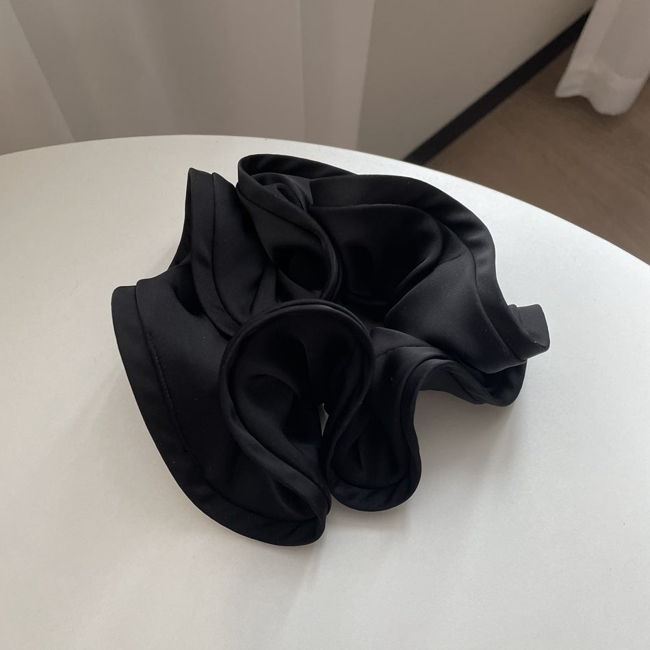 Elegant Solid Color Ruffled Hair Scrunchies 6W6HSR326