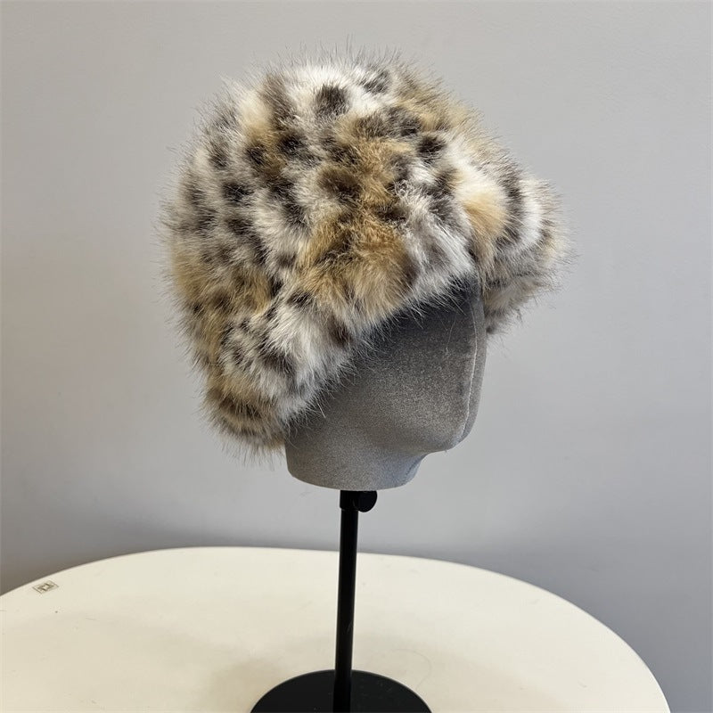 Faux Fur Leopard Bucket Hat - DippedShop Wholesale - #2307