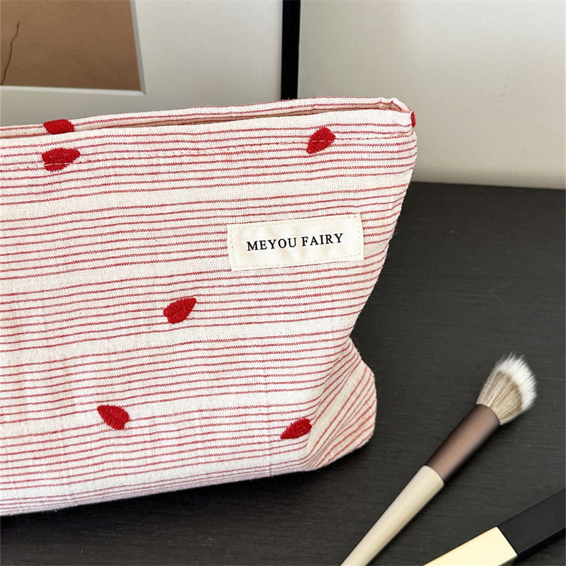 Striped Color Block Makeup Bag - DippedShop Wholesale - #4771