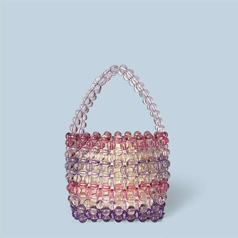 Gradient Beads Handmade Simple Handbag DP25C690