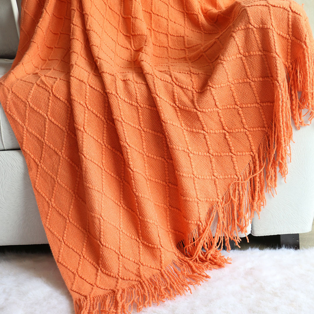 Minimalist Diamond Pattern Blanket - DippedShop Wholesale - #6403