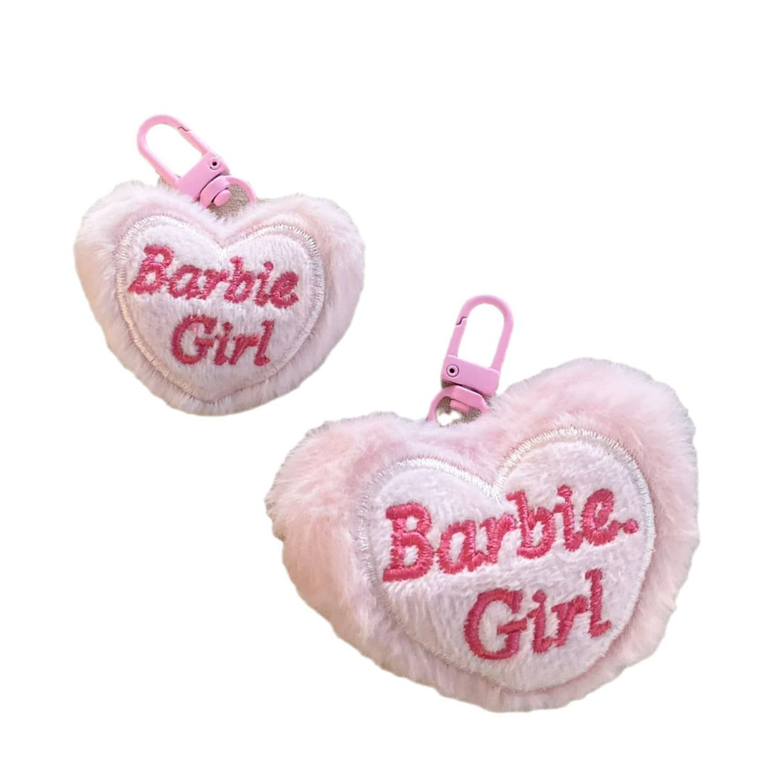 Cute Letter Embroidery Fluffy Heart Bag Charms DP25F583