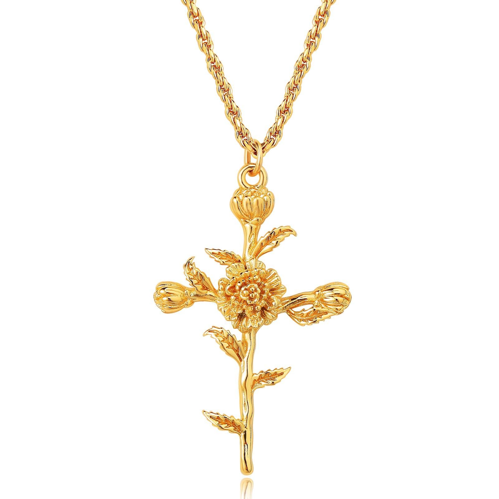 Elegant Gold Plated Lotus Pendant Choker Necklaces 6W6JNC638