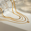 Layered Rhinestone Pendant Necklace - DippedShop Wholesale - #8739