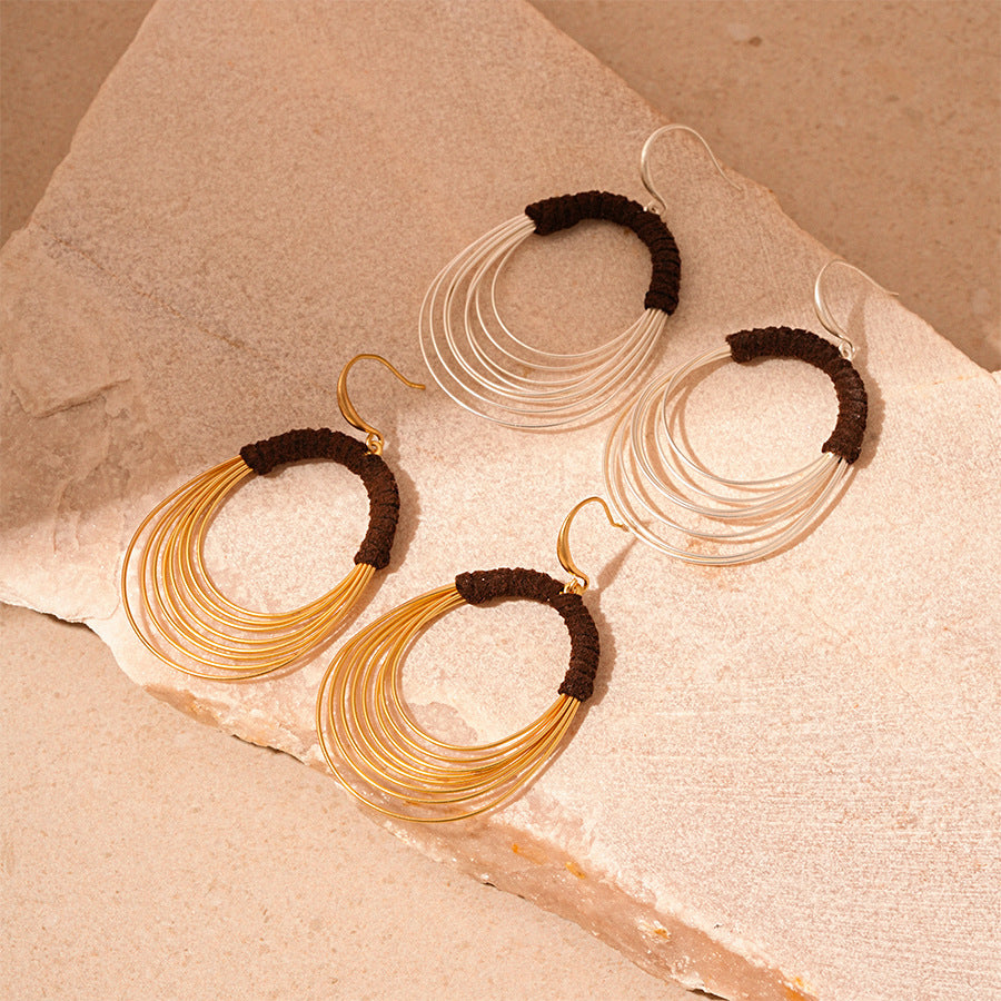 Personalized Fabric Hoop Earrings - DippedShop Wholesale - #8355