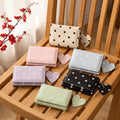 Minimalist Polka Dots Heart Charm Trifold Wallet 6S10BWB97