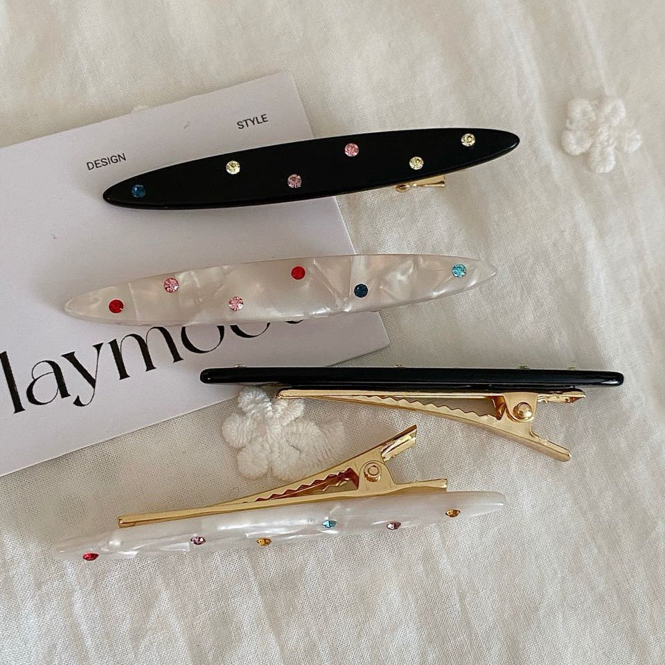Colorful Dot Rhinestone Hair Clip - DippedShop Wholesale - #3715