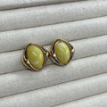 Chunky Gold Plated Acrylic Stud Earring 6W6JER560