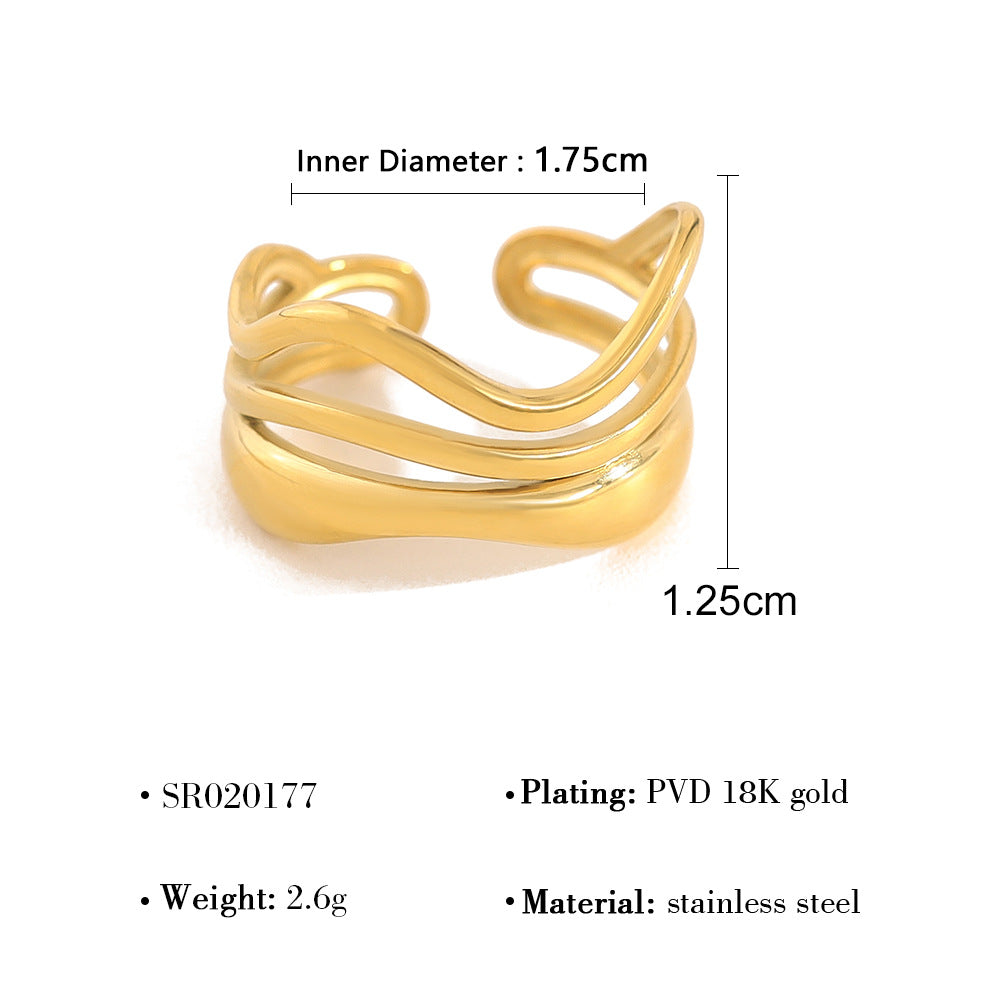Minimalist Gold Plated Zirconi - DippedShop Wholesale - #1427