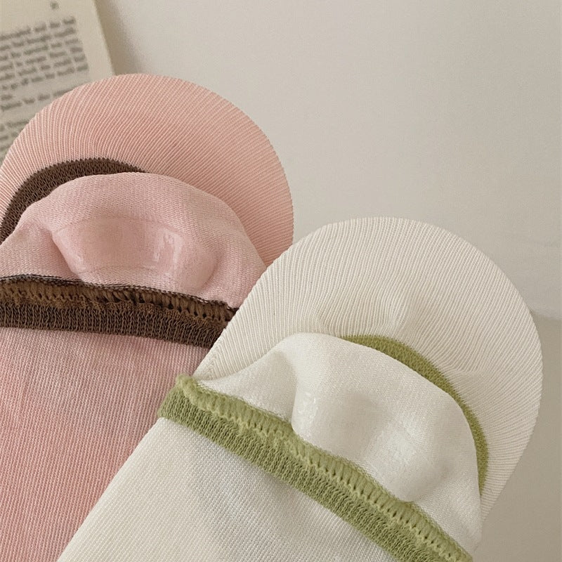 Color Block No Show Socks - DippedShop Wholesale - #5587