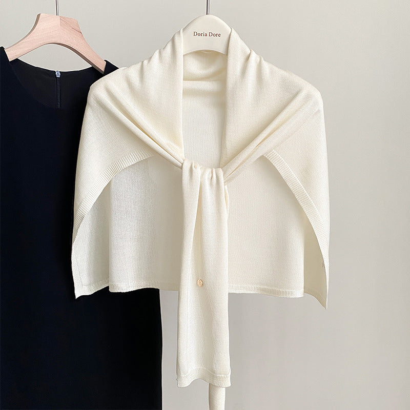 Elegant Solid Color Knit Shawl Wrap 6W6NSC55