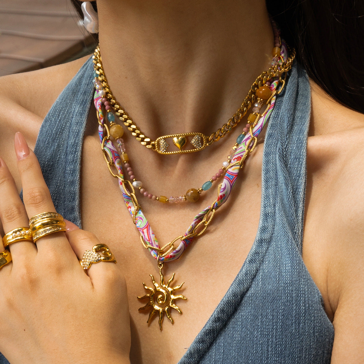 Stainless Steel Silk Chain Necklace - DippedShop Wholesale - #0723