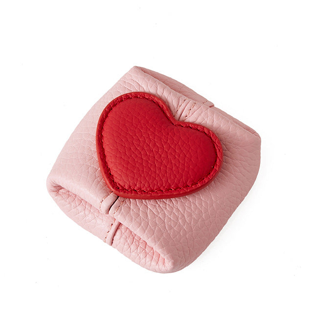 Cute 3D Heart Patch Mini Coin - DippedShop Wholesale - #7731