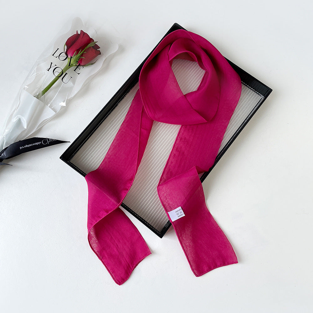 Elegant Thin Ribbon Scarf - DippedShop Wholesale - #3011