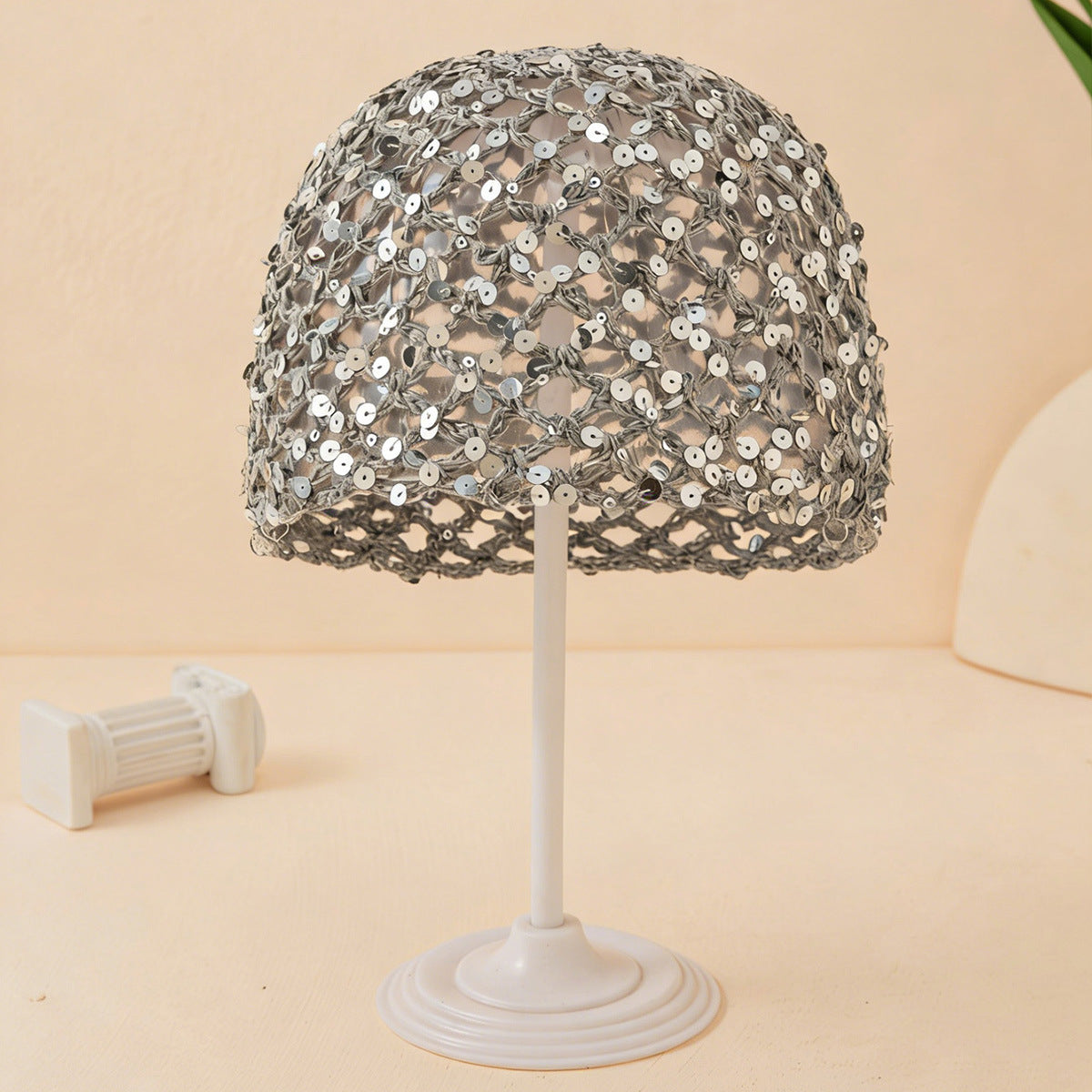 Sparkly Sequin Hollow Out Crochet Slouchy Hat MK2CK6W6HAT67